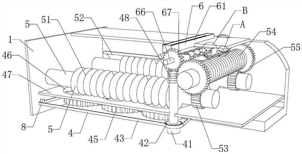 Construction waste clearing and transporting device convenient for material taking for civil engineering