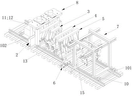 Rapid sleeper replacing machine