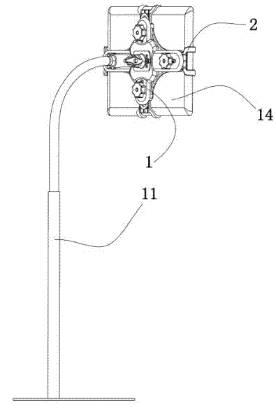 Cross clamp bracket of tablet personal computer