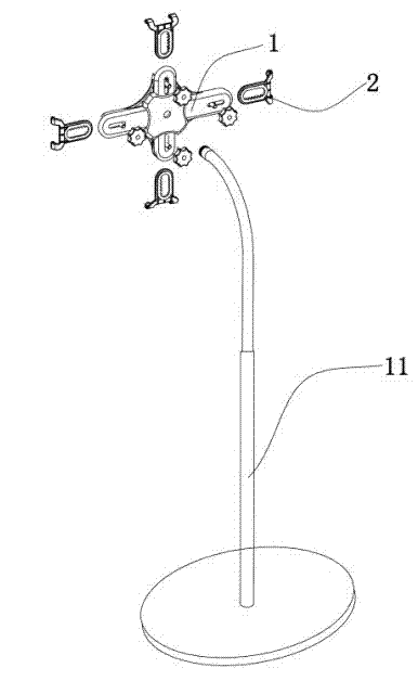 Cross clamp bracket of tablet personal computer