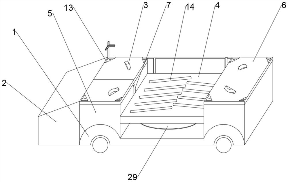 A variable clamping device for an automatic guided trolley and an object positioning and clamping method