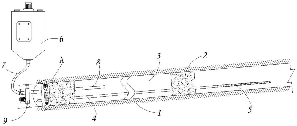 Extraction borehole plugging device capable of preventing gas leakage