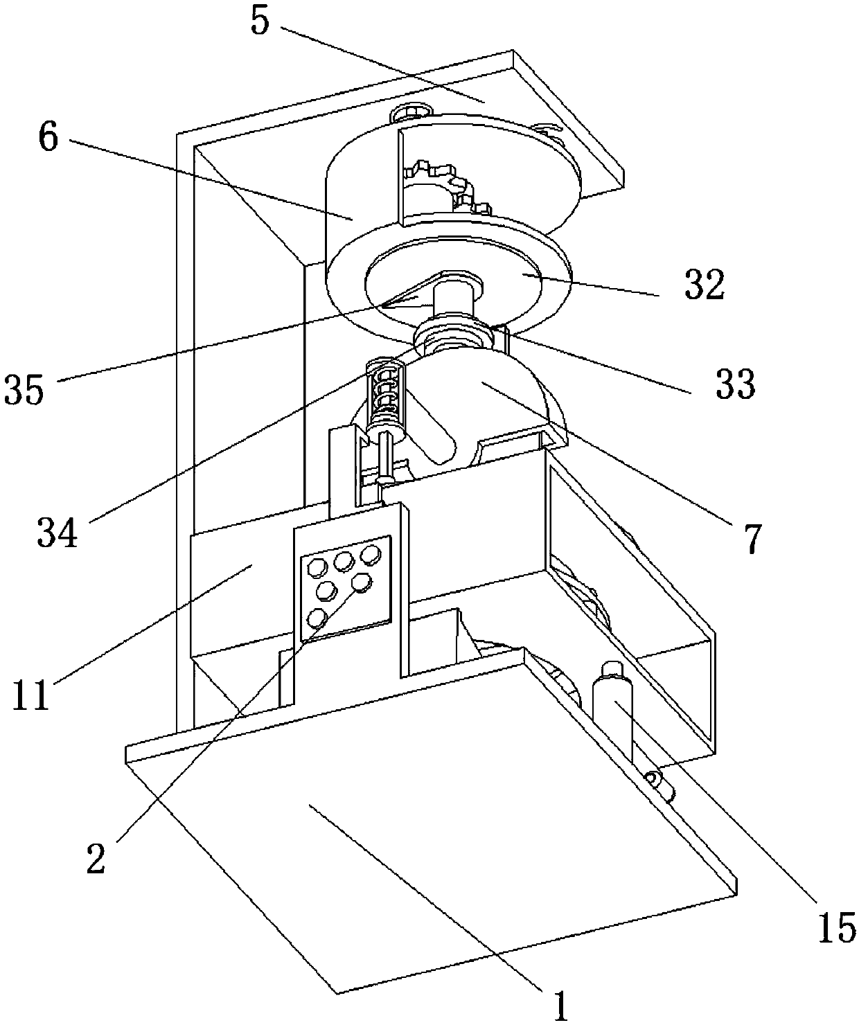 Angle adjustable cutting device for plastic-steel door and window machining