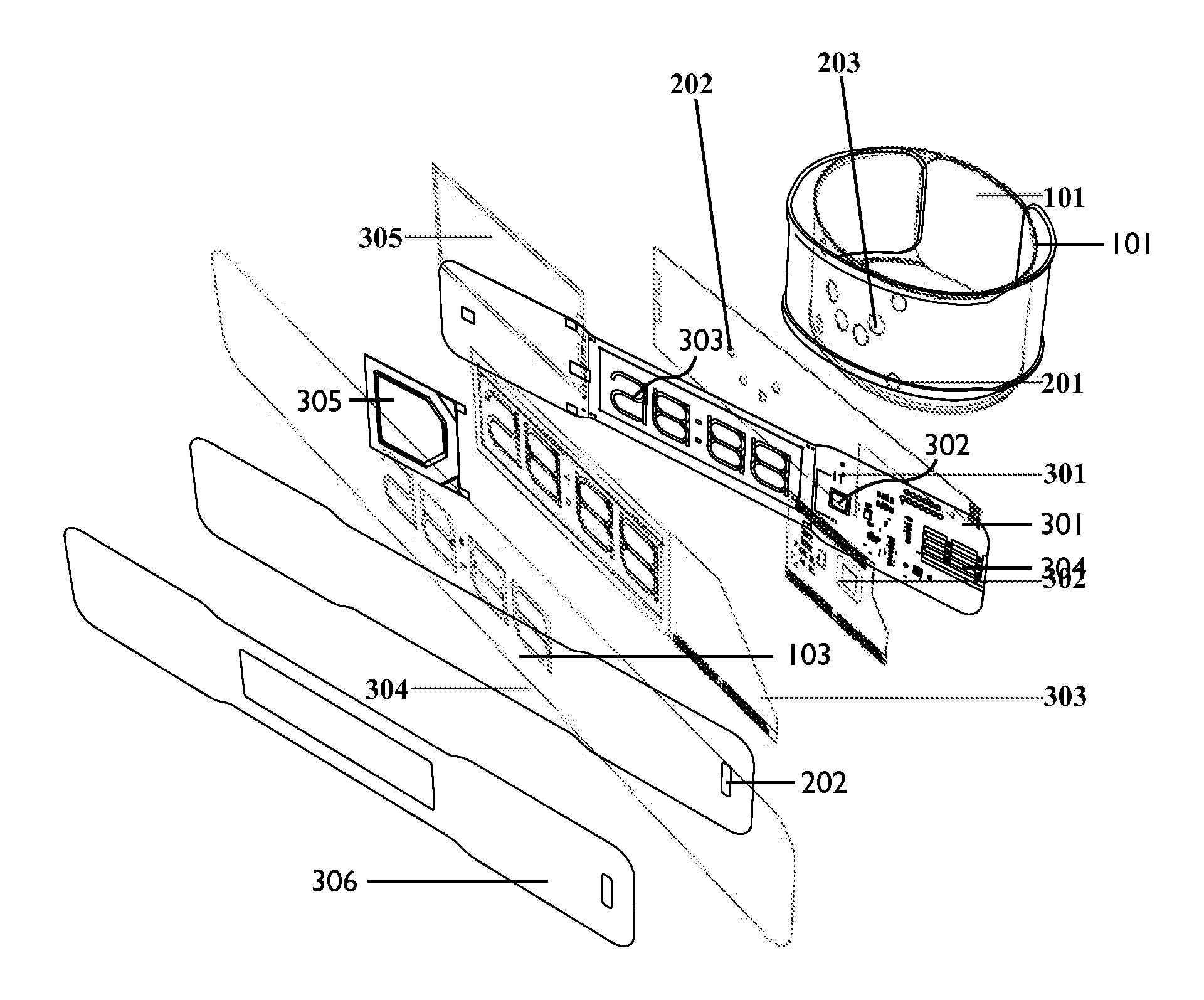 Flexible wristwatch with segmented e-paper display