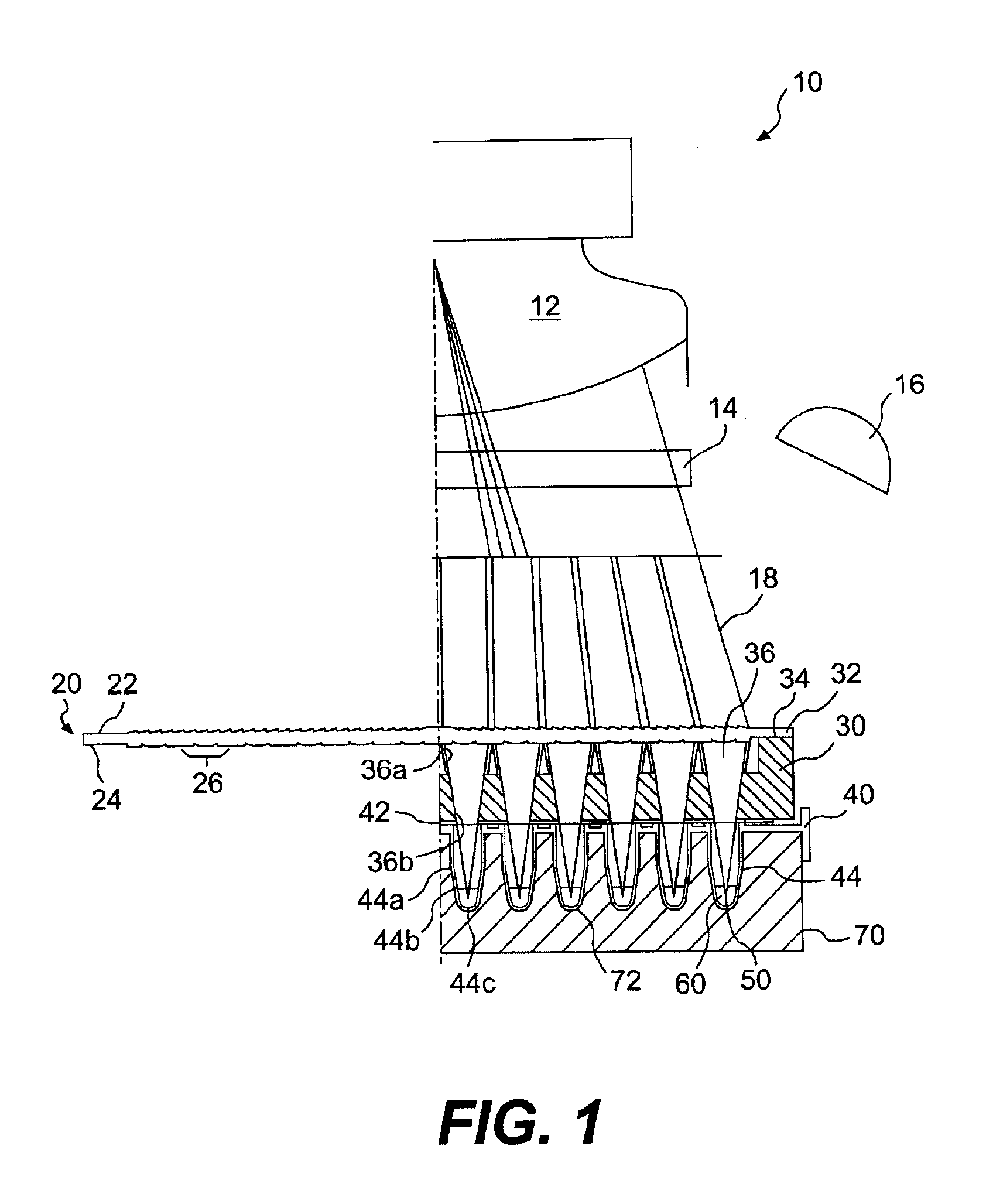 Lens assembly for biological testing