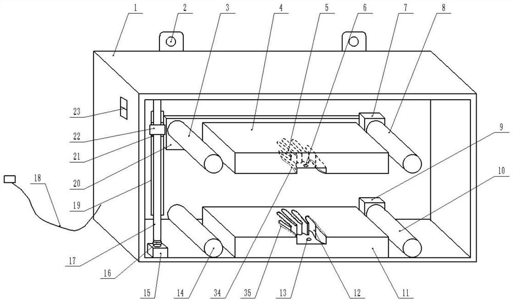 A device for making PE gloves