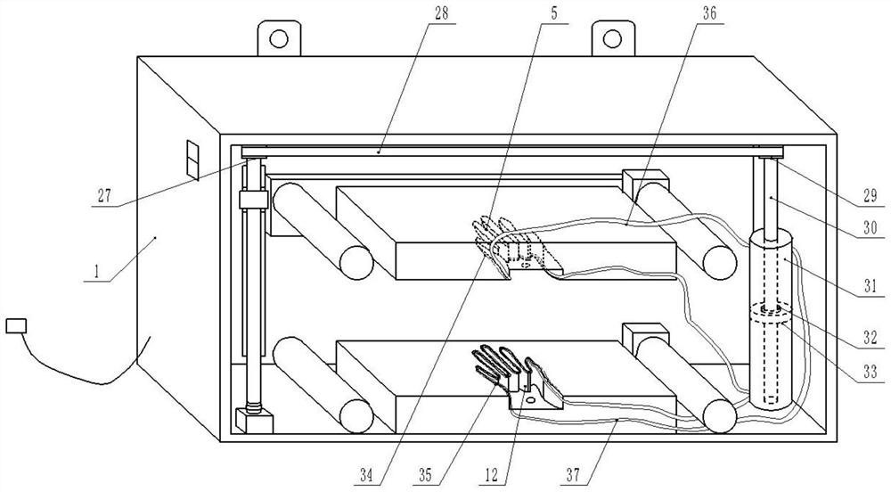 A device for making PE gloves