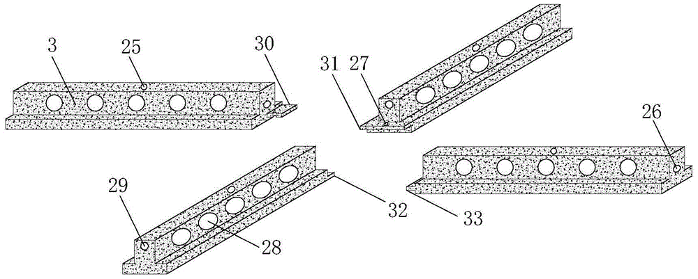 Construction method of cast-in-place ecological concrete slope protection