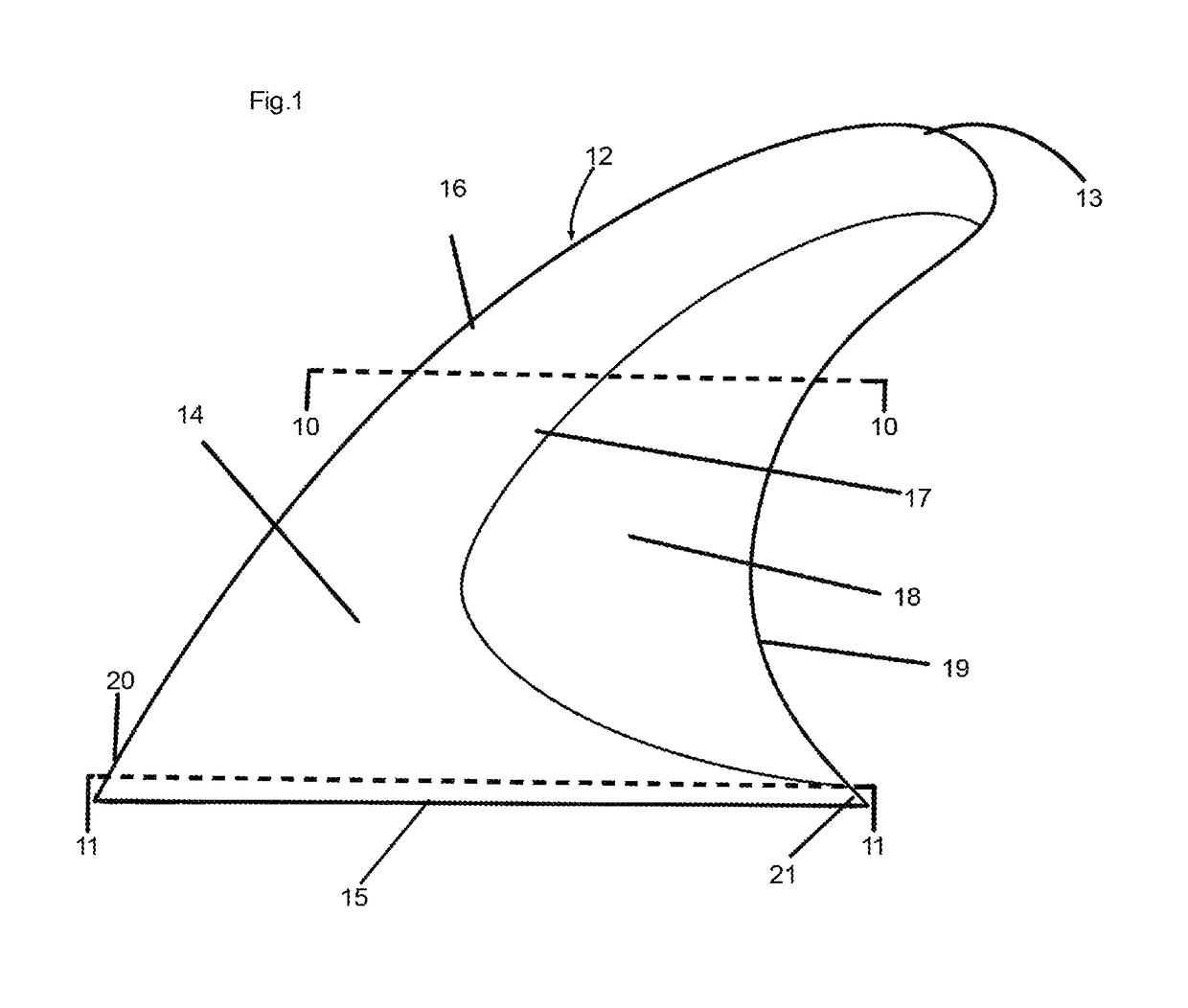 Biomimic design stabilizing fin or keel for surface planing or submerged watercraft