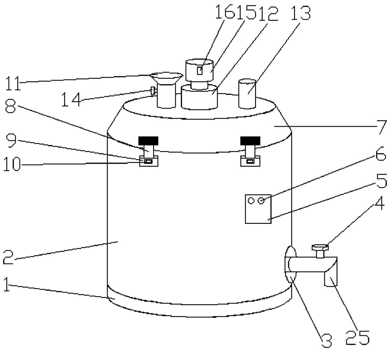 Edible mushroom fermenting tank