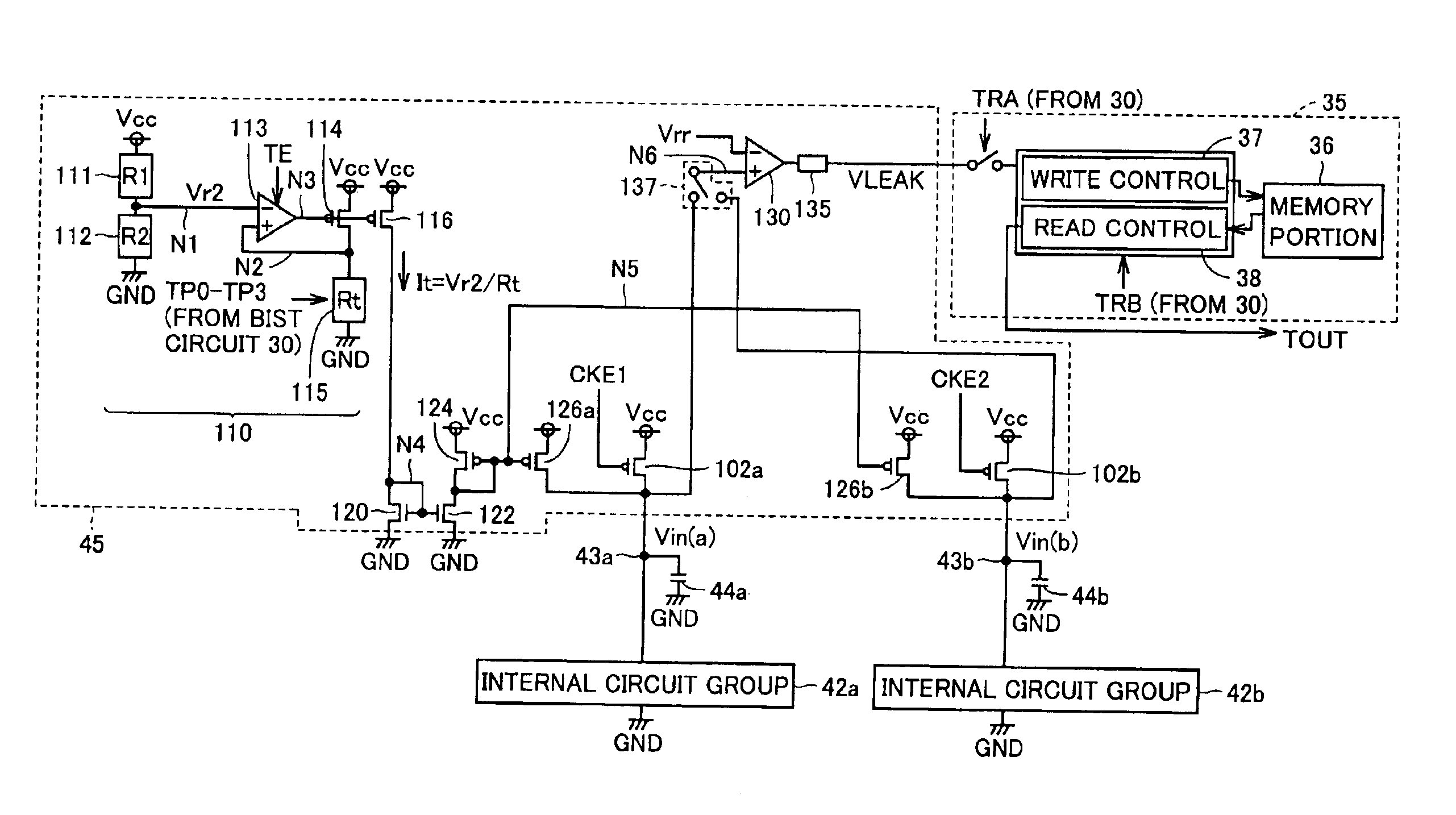 Semiconductor device and semiconductor memory device provided with internal current setting adjustment circuit