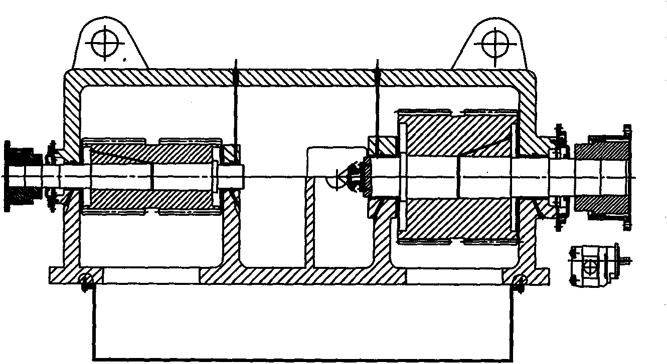 Speed-regulating hydraulic coupler transmission device of large-power composite gear capable of speeding up front and rear gear