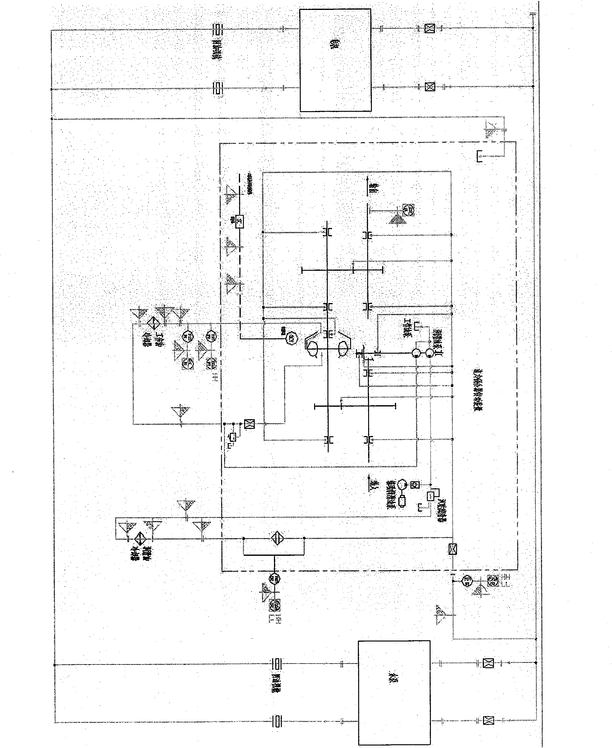 Speed-regulating hydraulic coupler transmission device of large-power composite gear capable of speeding up front and rear gear