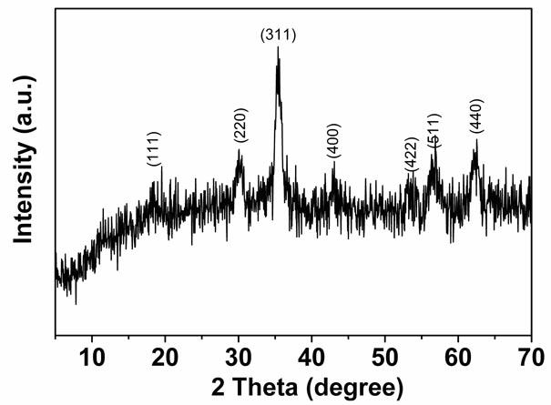 Nano zinc ferrite-graphene composite photocatalyst of visible light response and preparation method thereof