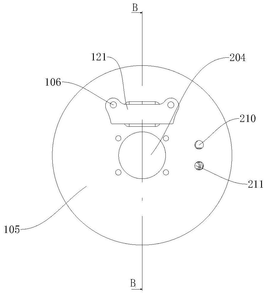 Integrated structure of brake and hub motor