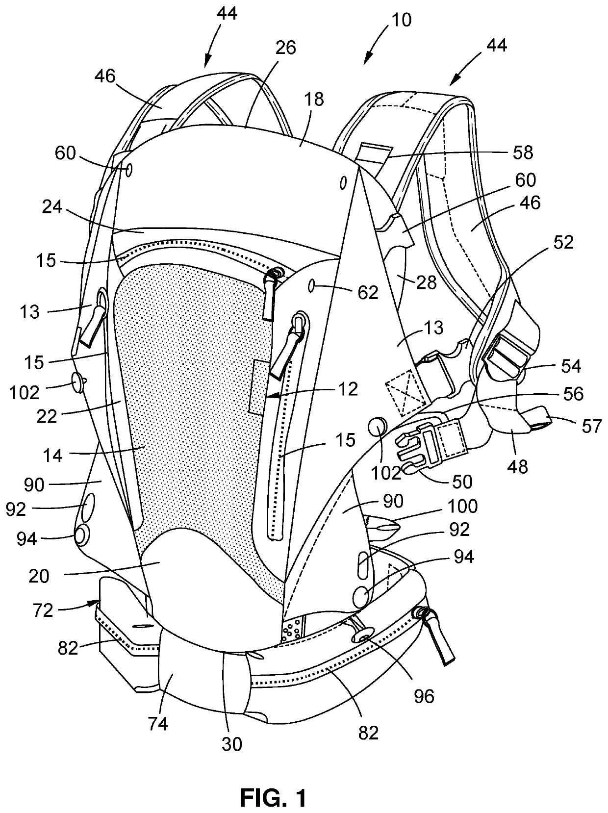 Expandable seat infant carrier