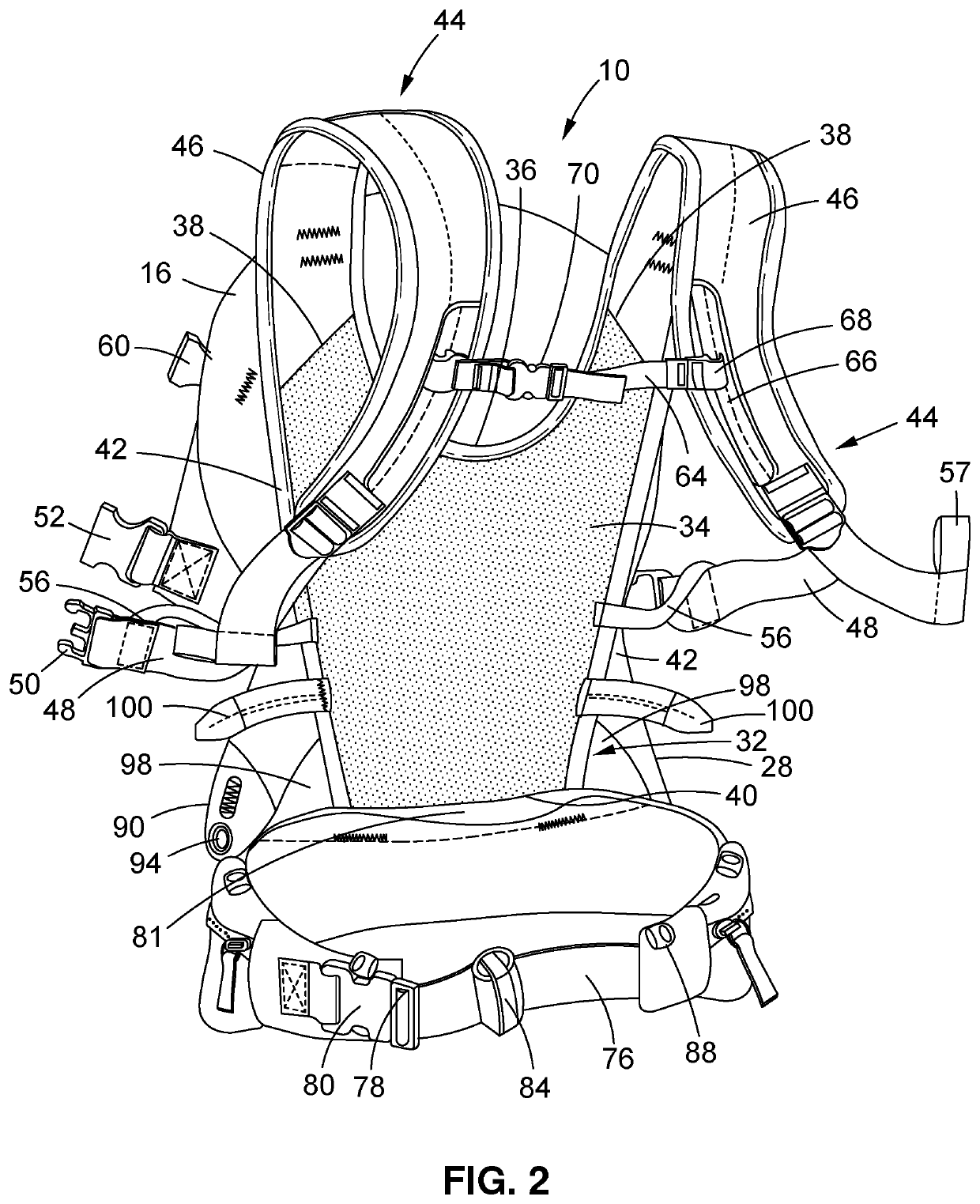 Expandable seat infant carrier