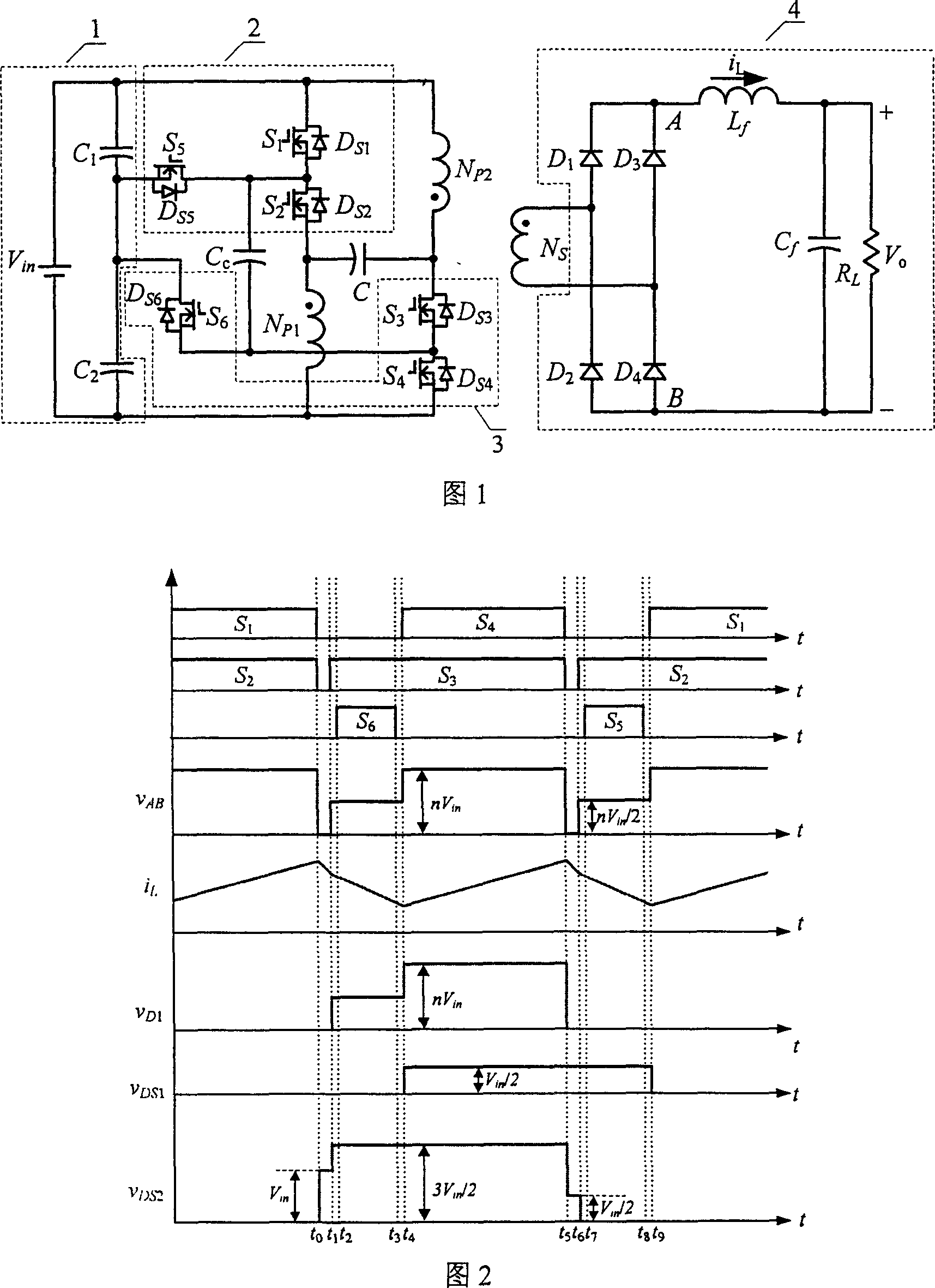 Push-pull ortho-exciting three-level DC inverter