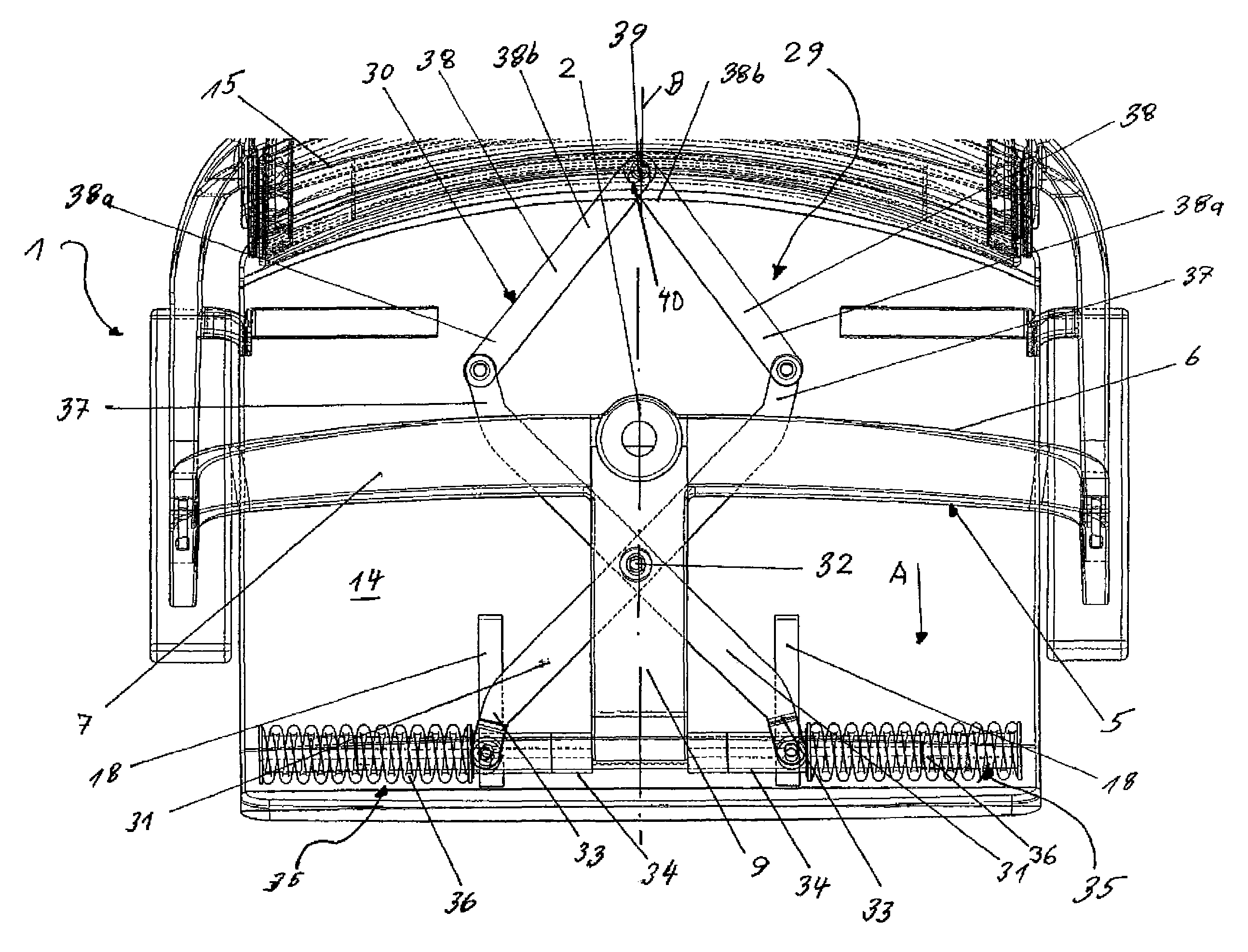 Servo mechanism for a seat part, in particular of a chair