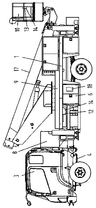 Maintenance vehicle of oil pumping unit