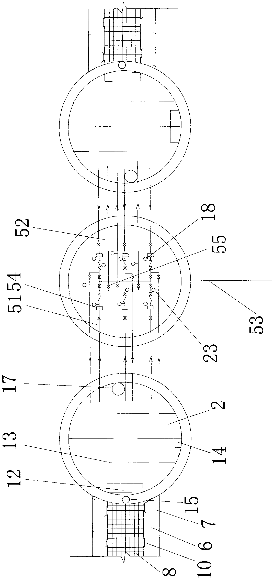 Novel backwashing water intake system for water purification building