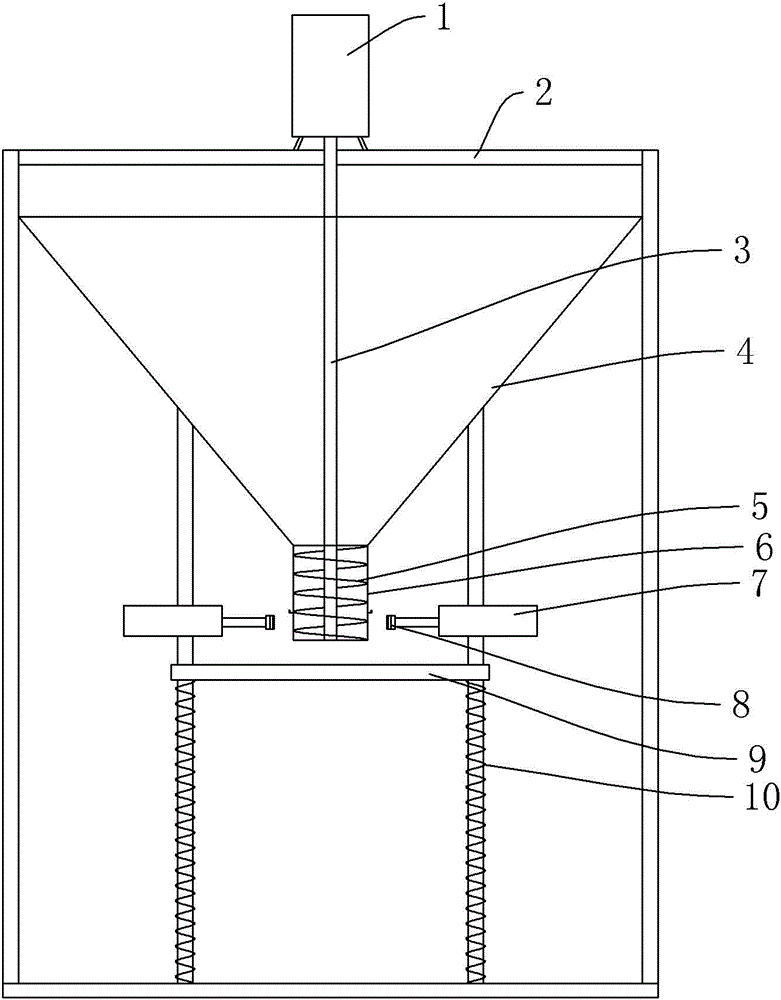 Buffer type steel slag powder bagging device