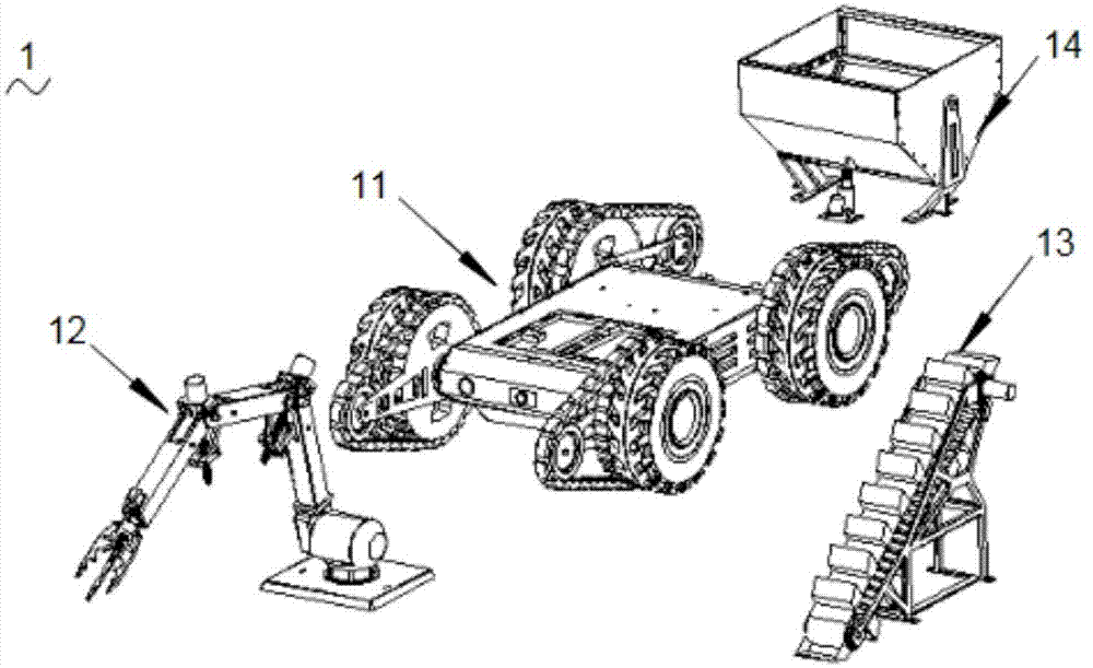 Beach garbage clearing robot