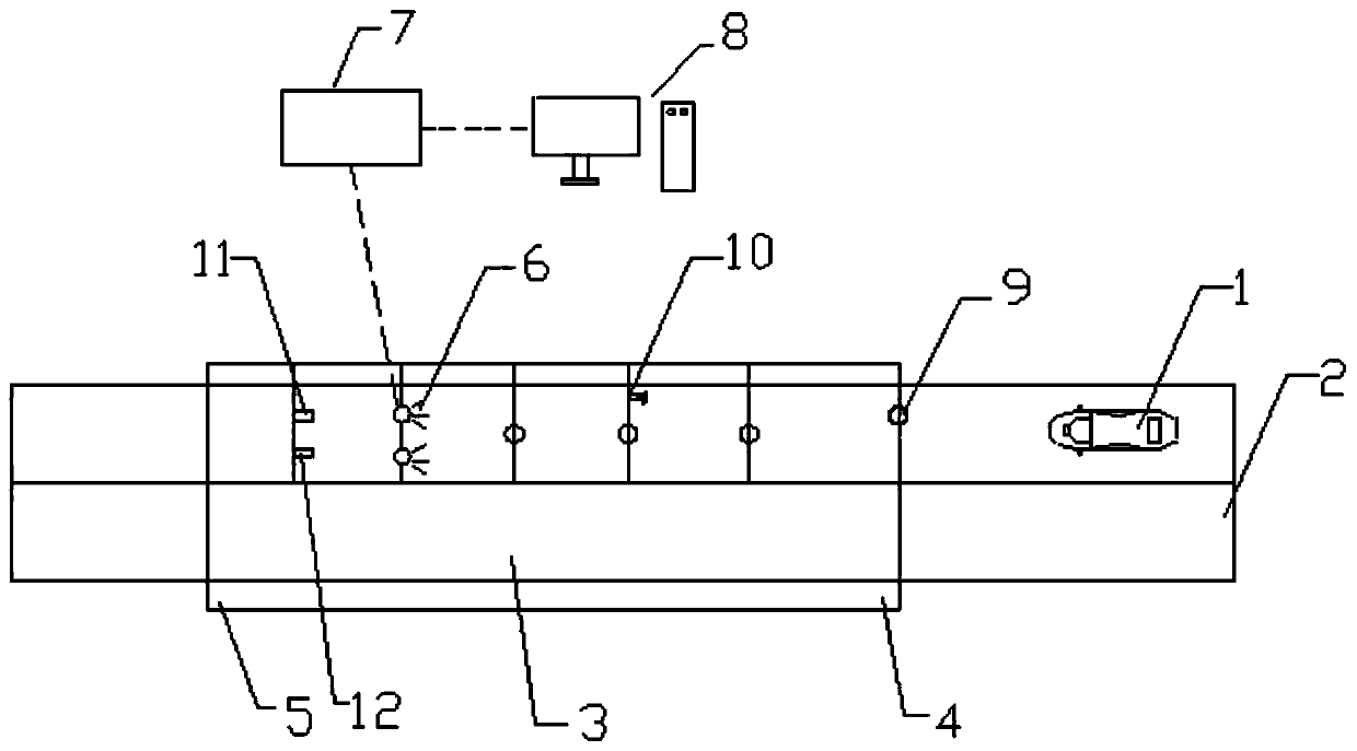 Automatic driving vehicle backlight test field and a test method