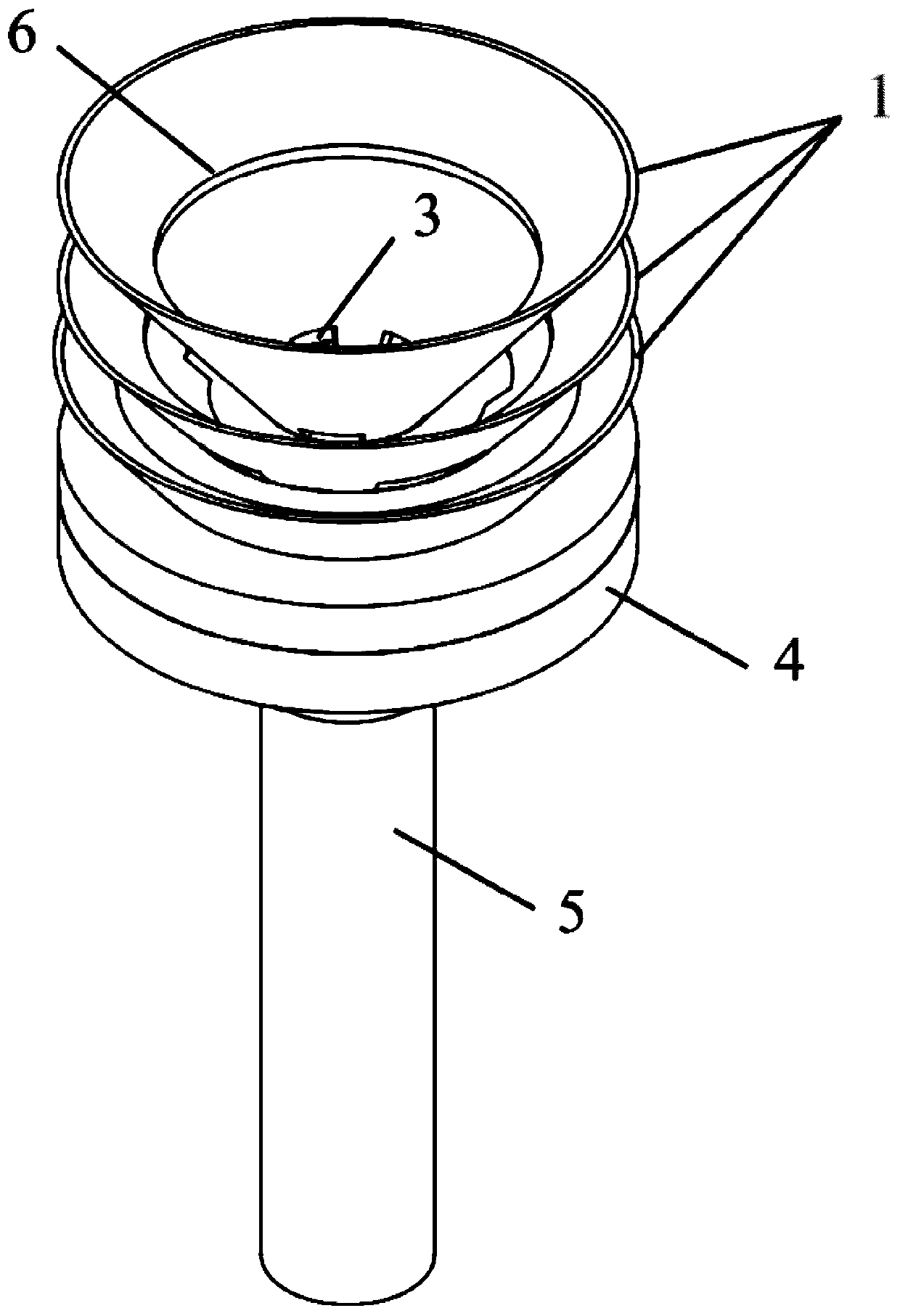 Multilayer centrifugal granulator for efficiently treating large-flow liquid slag