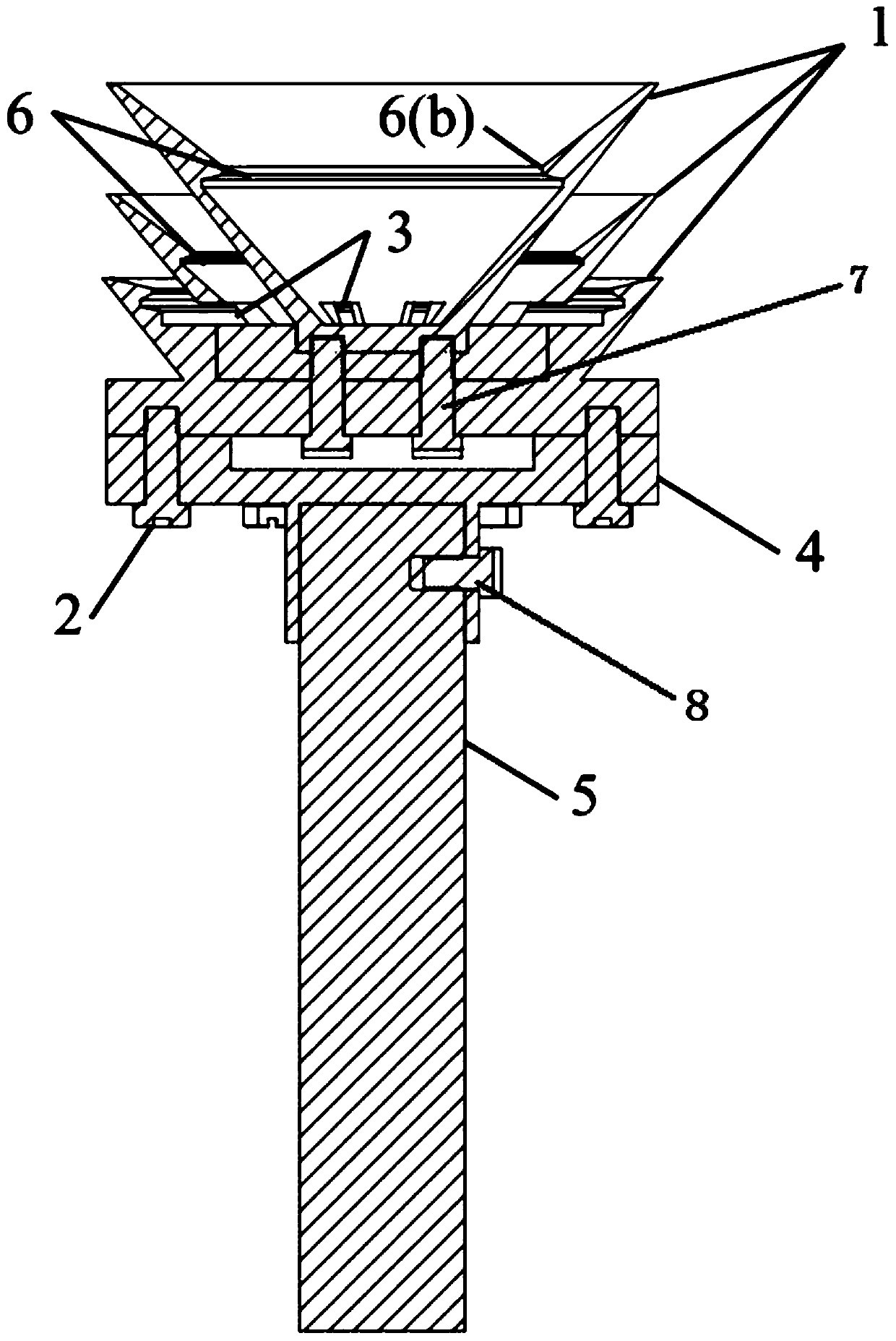 Multilayer centrifugal granulator for efficiently treating large-flow liquid slag