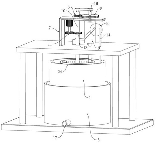 Rotary separation device for sludge treatment