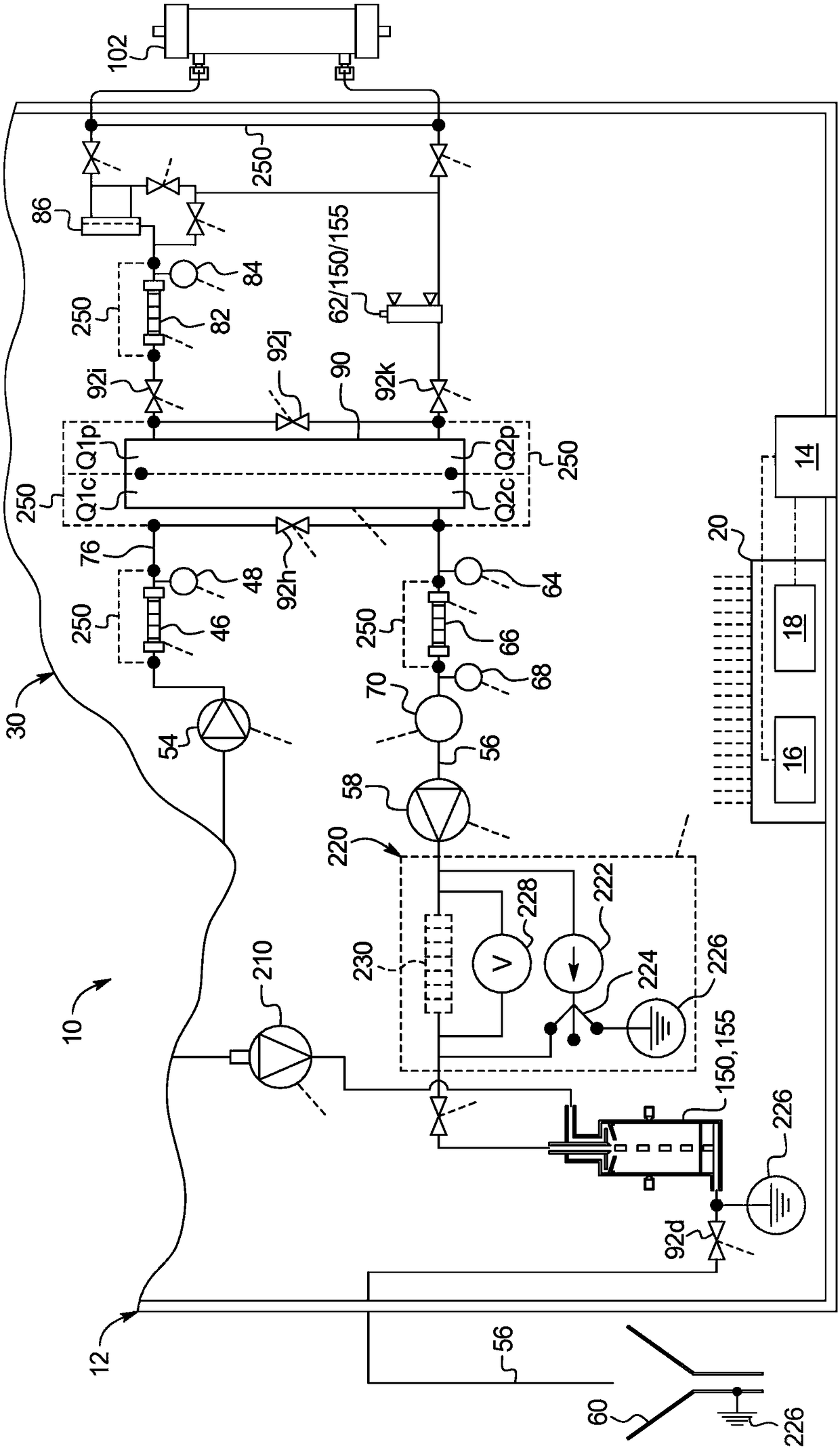 Dialysis system and method including flow path insulator