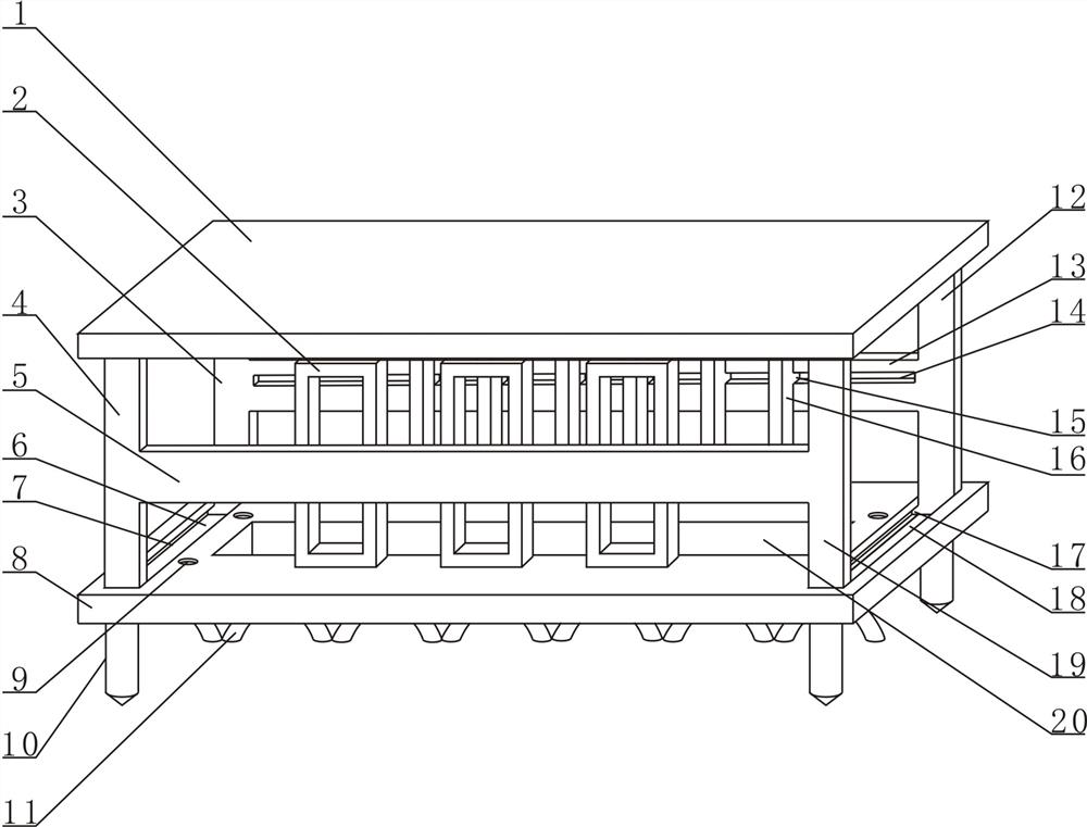 A whole row multi-plant packing device of Cantonese cabbage