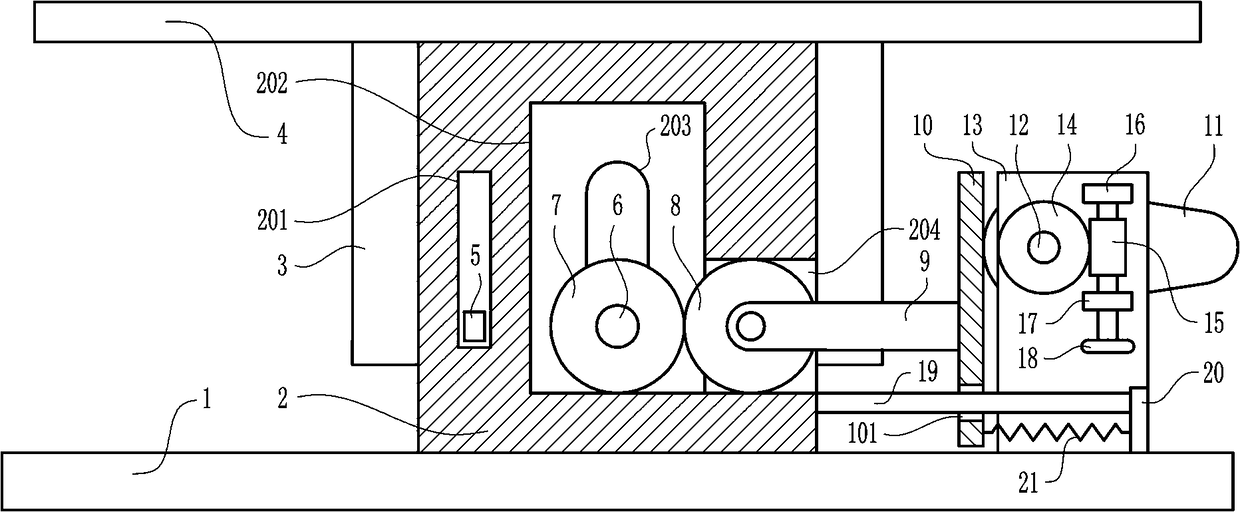 Convenient-to-adjust type inspection device for otorhinolaryngological department