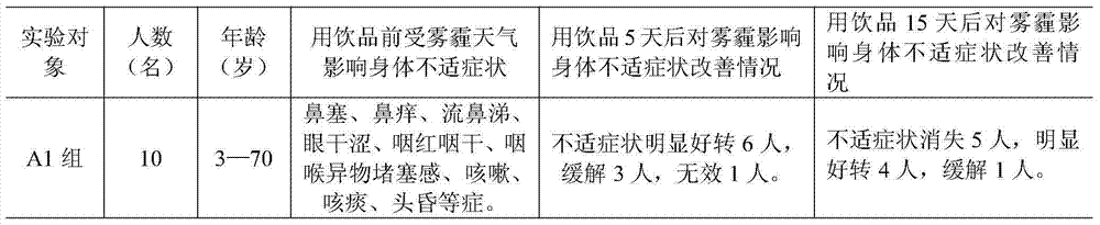 Lung heat clearing, detoxifying and haze resisting drink and preparation method thereof