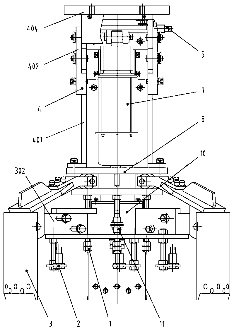 Round material mechanical grabbing system