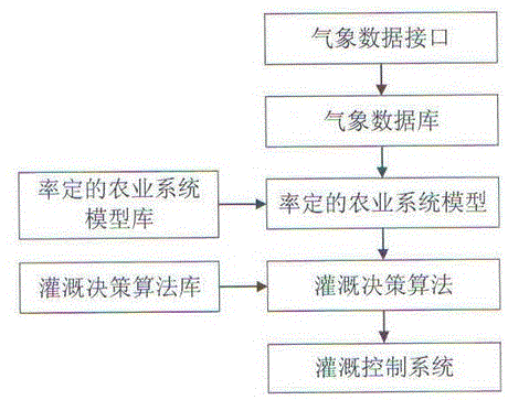 Irrigation decision-making system and method based on agricultural system model