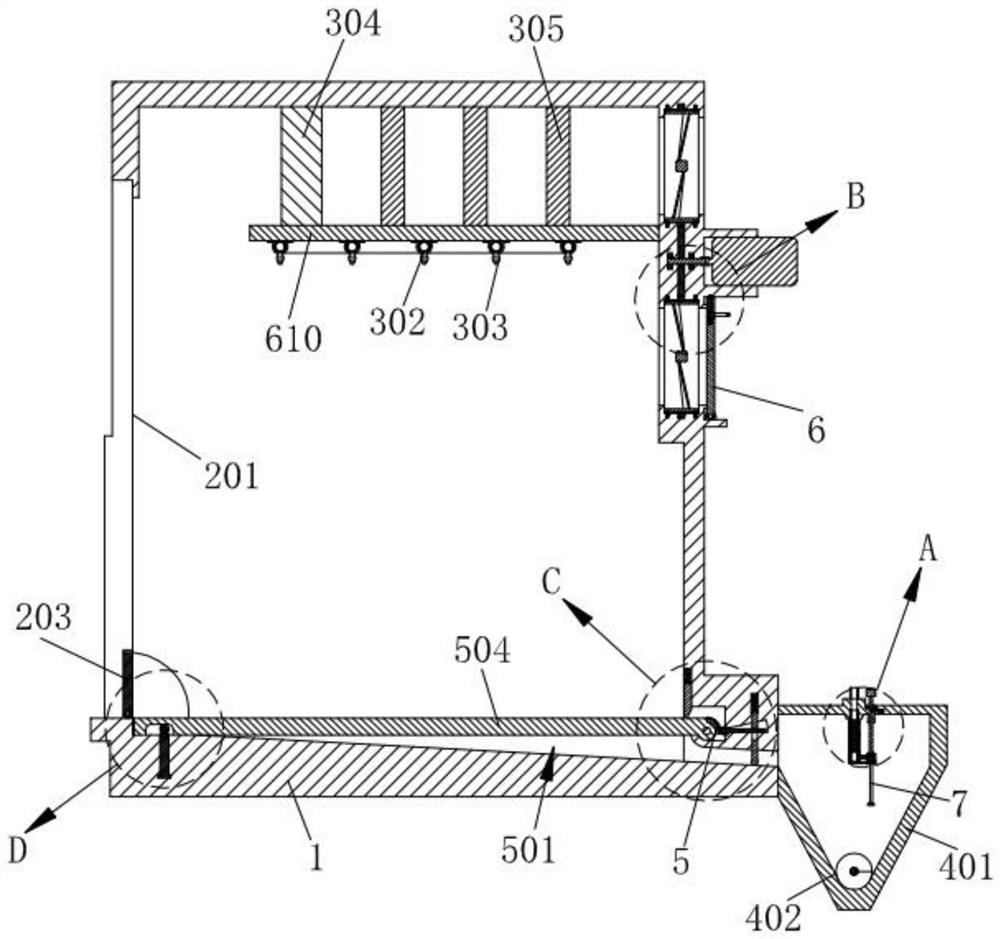 A spray type garbage deodorization device for garbage room