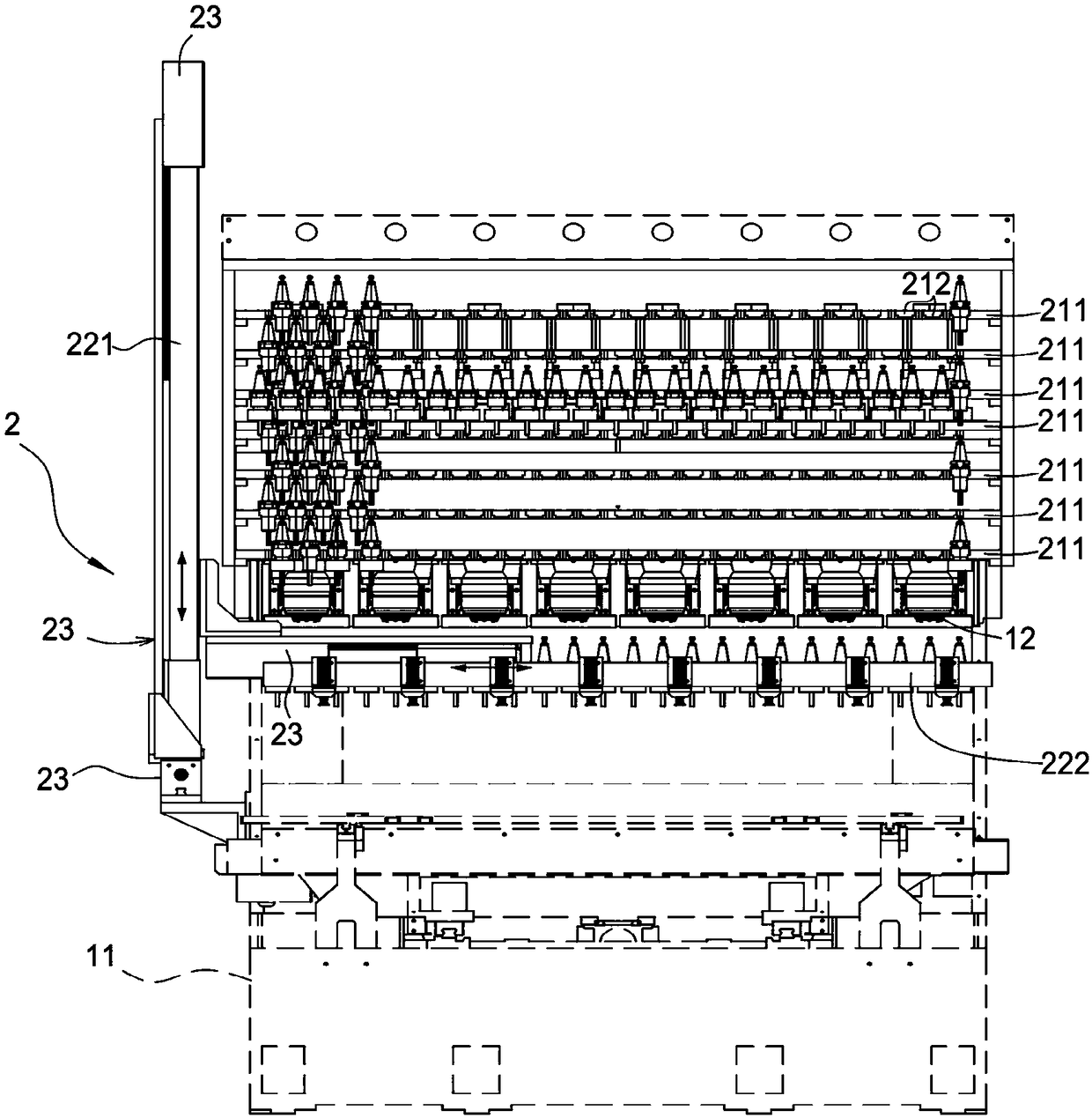 Multi-spindle tool replacement system and method