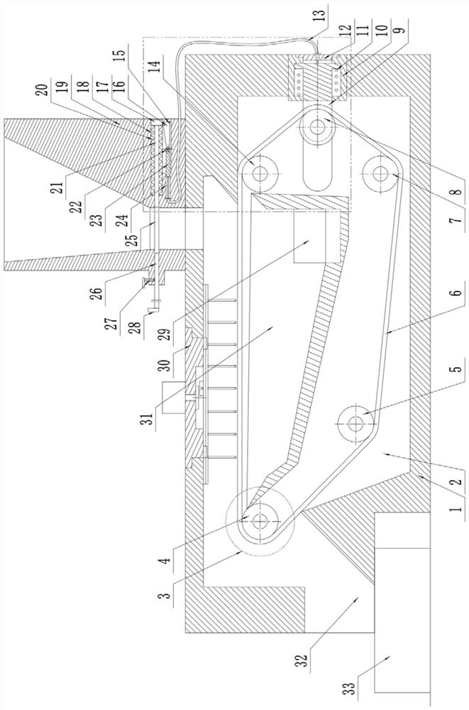 Quantitative separation device for iron tailing sand raw materials