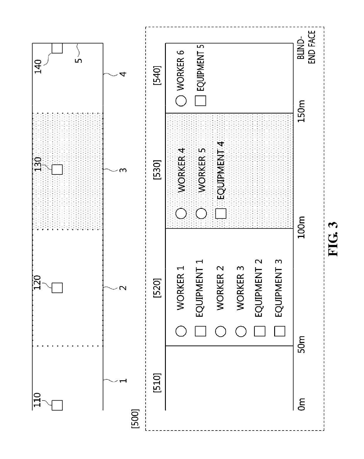 Safety management system for worker at tunnel construction site