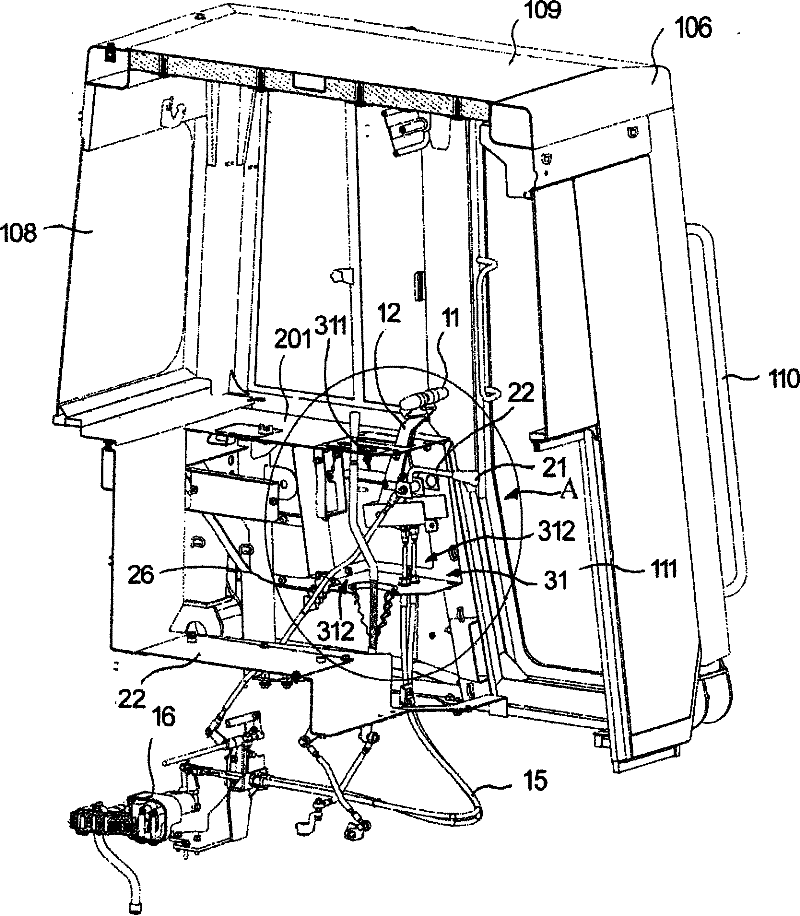 Sealing device for working machine and pressurized driving cap