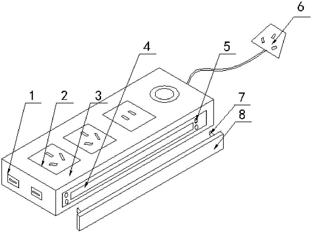 Special socket with excellent heat dissipation effect for high-power electronic products