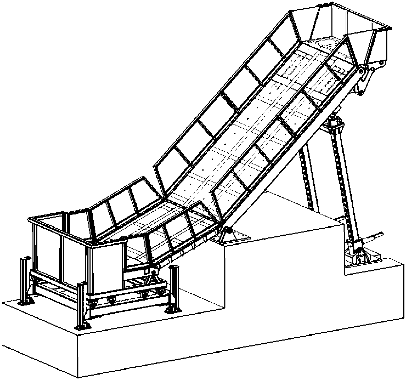 Experimental device with physical landslide model