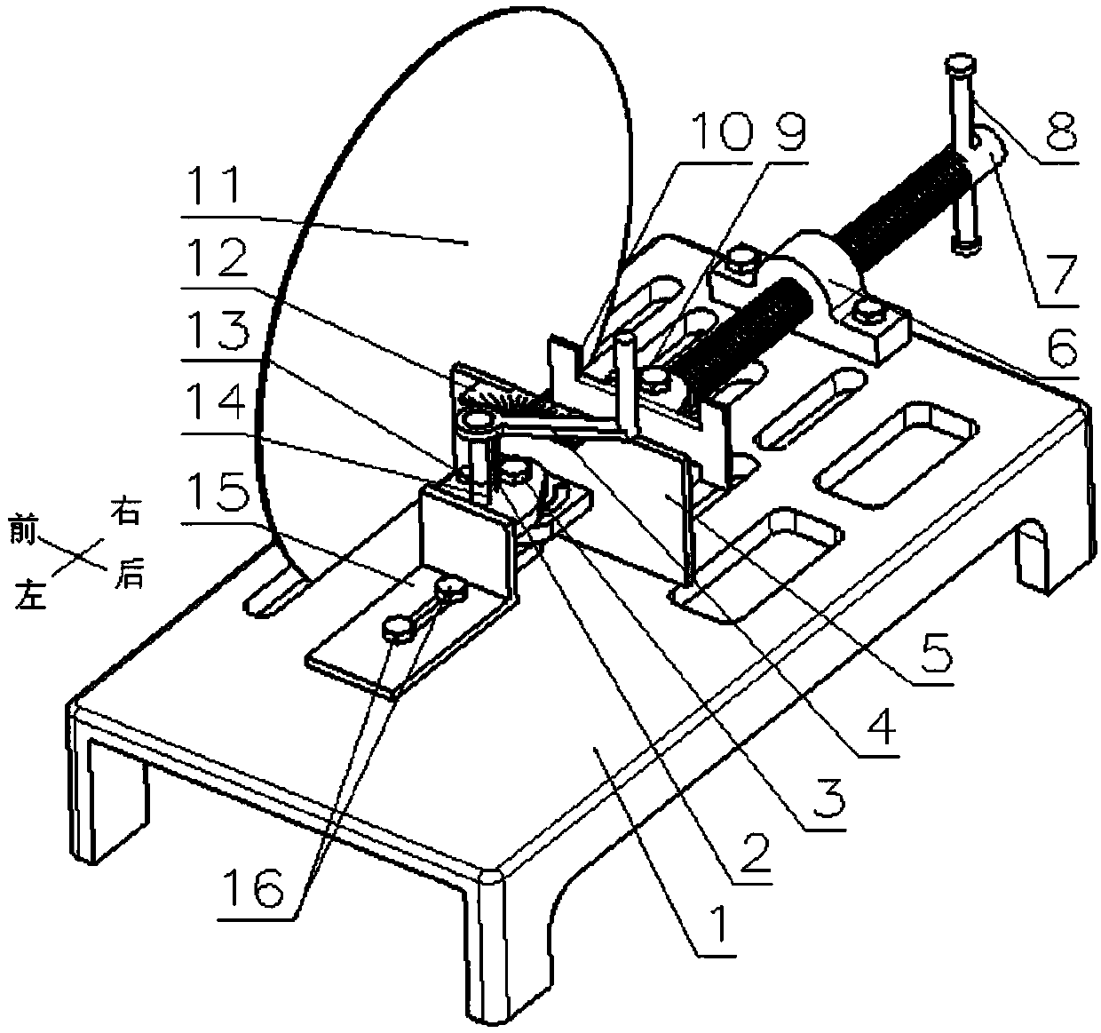 Device capable of achieving precise angle cutting of profile