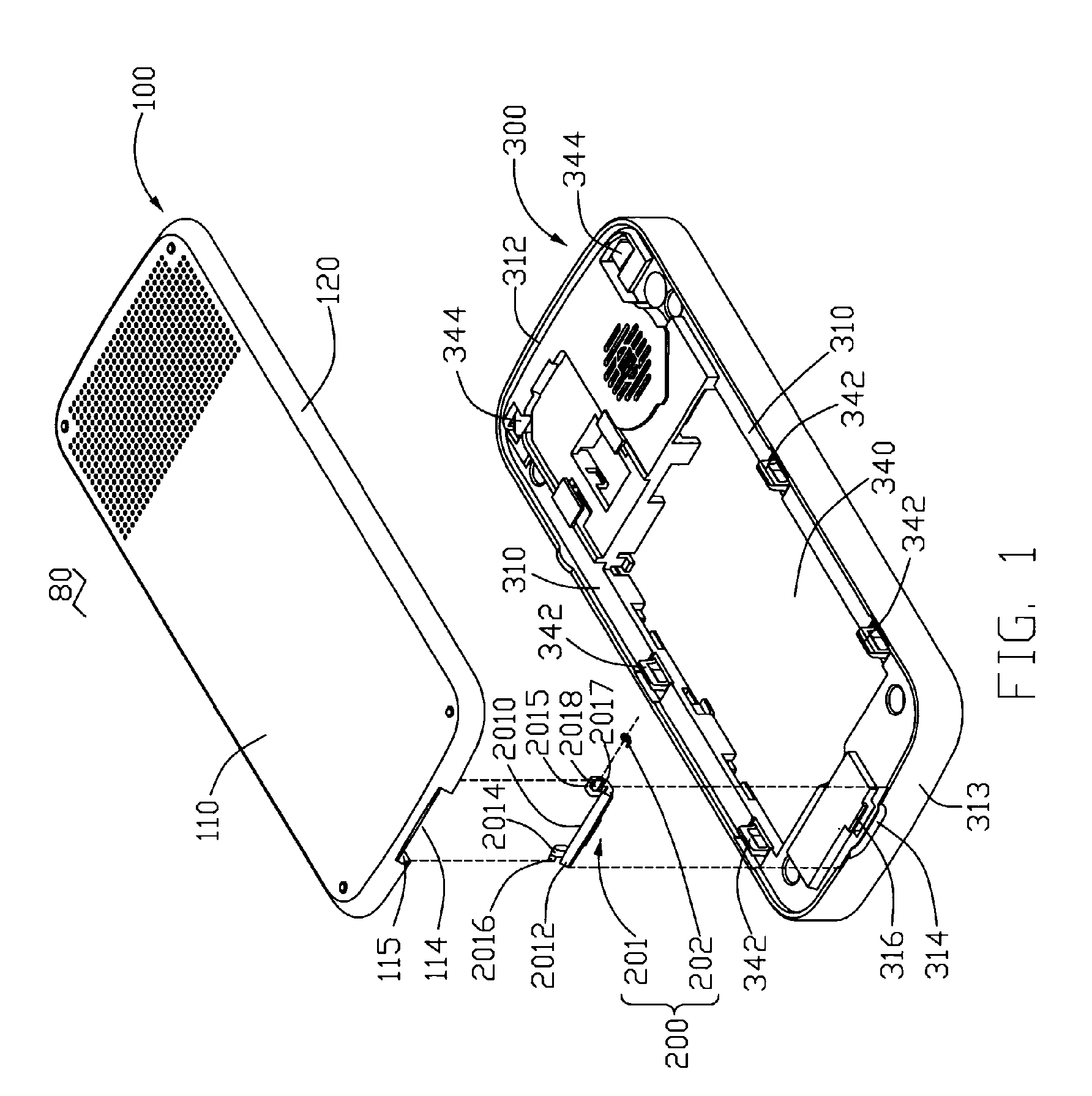 Battery cover latching assembly for portable electronic device