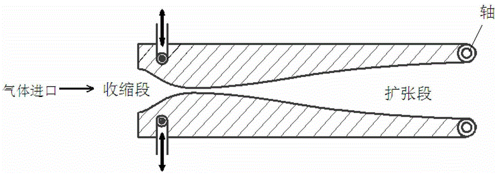 Hypersonic mach-number-variable wind tunnel nozzle