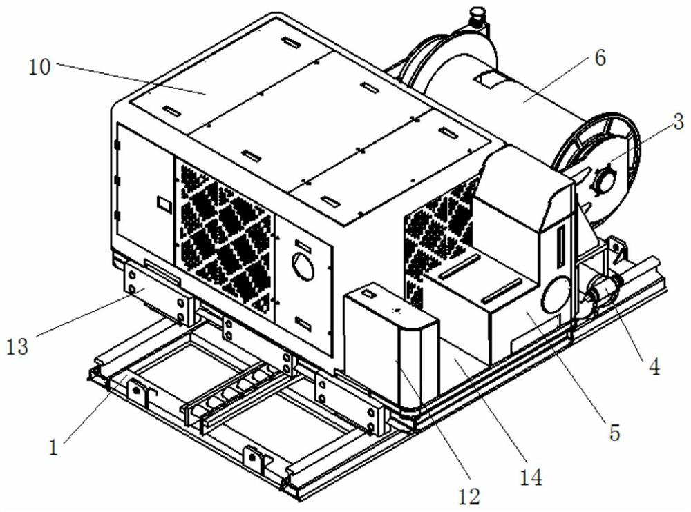 Explosion-proof motor toothed card rail car for coal mine