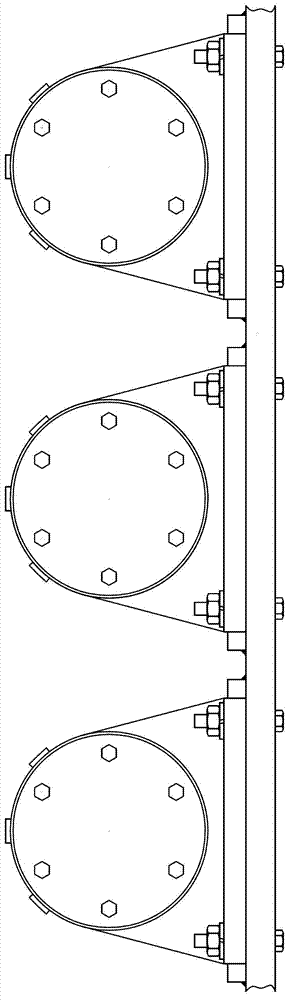 Roller bed bearing block positioning device and manufacturing and application methods thereof