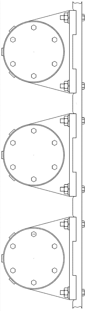 Roller bed bearing block positioning device and manufacturing and application methods thereof